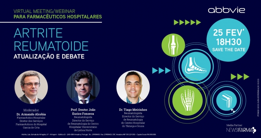 Marque na agenda: webinar "Artrite Reumatoide &ndash; Atualiza&ccedil;&atilde;o e Debate&rdquo;