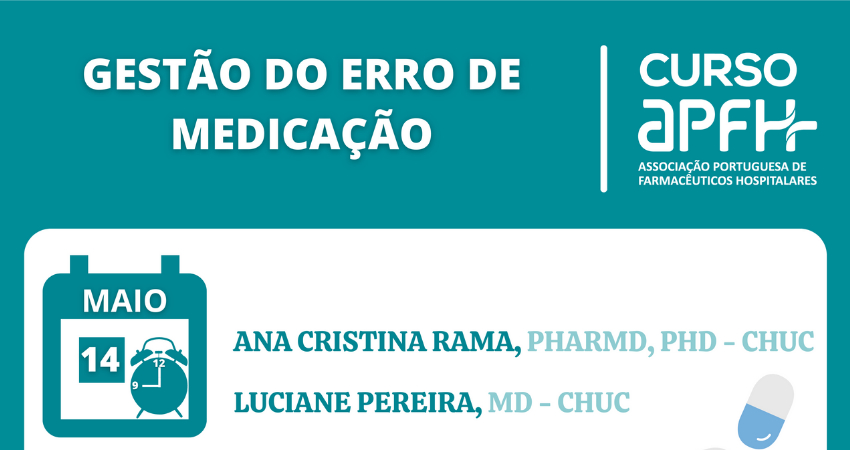 Curso da APFH sobre gest&atilde;o do erro de medica&ccedil;&atilde;o &eacute; j&aacute; este s&aacute;bado