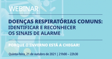 Assista hoje ao webinar "Doen&ccedil;as respirat&oacute;rias comuns: identificar e reconhecer os sinais de alarme"