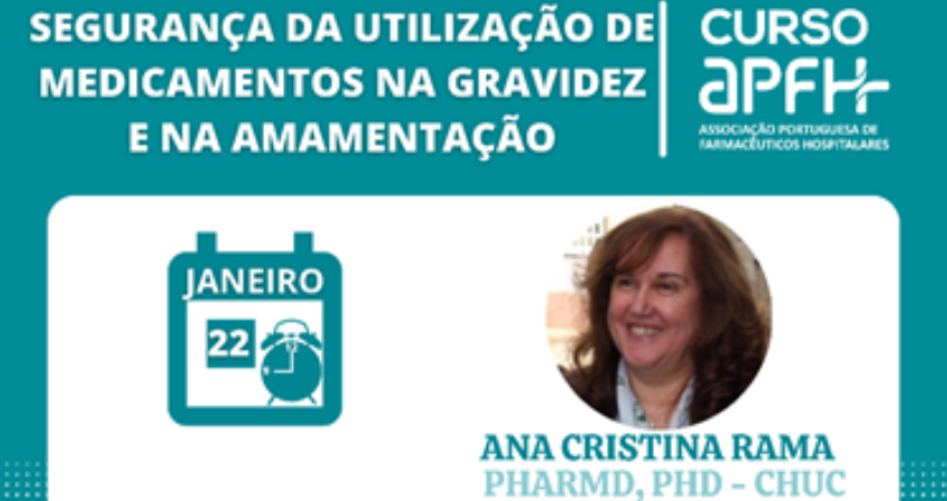 Seguran&ccedil;a da utiliza&ccedil;&atilde;o de medicamentos na gravidez e na amamenta&ccedil;&atilde;o &eacute; o tema do pr&oacute;ximo curso APFH