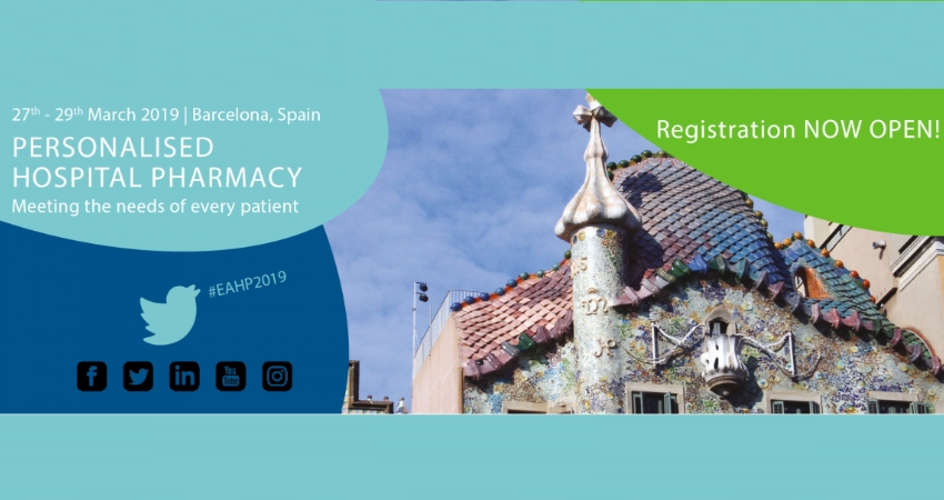 24th Congress of the European Association of Hospital Pharmacists: plataforma de inscri&ccedil;&otilde;es abertas