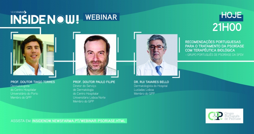 Hoje, webinar da Inside Now aborda as novas recomenda&ccedil;&otilde;es nacionais para o tratamento da psor&iacute;ase com terap&ecirc;utica biol&oacute;gica
