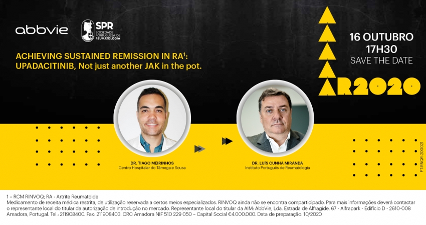 Marque na agenda: sess&atilde;o dedicada &agrave; apresenta&ccedil;&atilde;o de dados do upadacitinib no XXII CPR